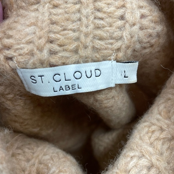 ST. CLOUD LABEL Merino/Alpaca Blend Turtleneck Sweater Size Large - Picture 6 of 6